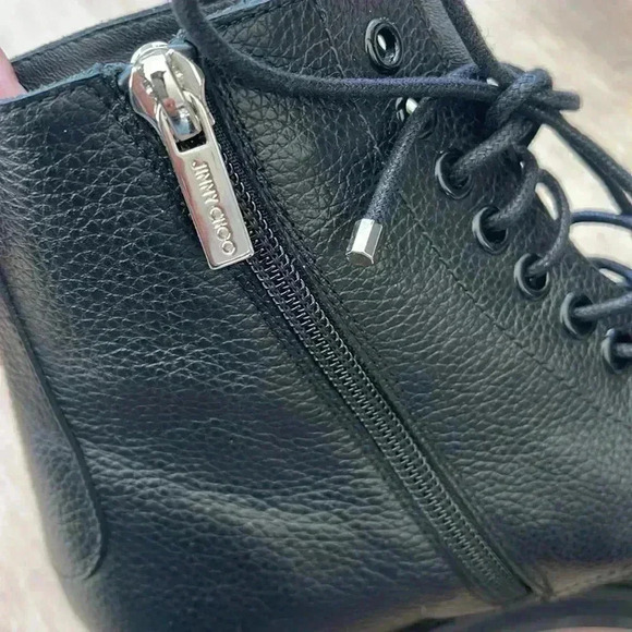 Jimmy Choo Black Side Zip Biker Boot sz 35.5 - Picture 5 of 11